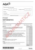 2023 AQA A Level Mathematics Paper 2 exam