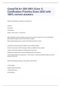 CompTIA A+ 220-1001 (Core 1) Certification Practice Exam 2023 with 100% correct answers