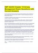 EMT AAOS Chapter 10 Airway Management Exam Questions with Correct Answers 