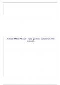 Clinical PMHNP Exam 1 study questions and answers with complete