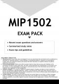 MIP1502 EXAM PACK 2023 - DISTINCTION GUARANTEED