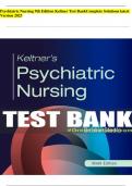 Psychiatric Nursing 9th Edition Keltner Test BankComplete Solutions latest Version 2023