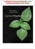 Test Banks For Current Psychotherapies 11th Edition by Danny Wedding; Raymond J. Corsini, 9781305865754,