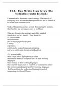 F.I.T. : Final Written Exam Review (The Medical Interpreter Textbook)