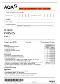 AQA A-level PHYSICS Paper 2 QP 2023