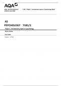 AQA  AS PSYCHOLOGY    scheme June 2023  7181/1 Paper 1  Introductory topics in psychology Mark 