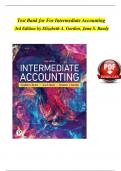 Test Bank for Intermediate Accounting, 3rd Edition by Elizabeth A. Gordon| Verified Chapter's 1 - 22 | Complete