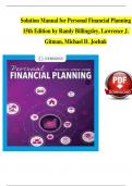 Solution Manual for Personal Financial Planning 15th Edition by Randy Billingsley, Lawrence J. Gitman | Complete Verified Chapter's |
