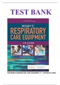  Test Bank for Mosby’s Respiratory Care Equipment, James M. Cairo, 11th Edition All Chapters Covered