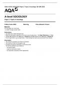 AQA A-LEVEL SOCIOLOGY Paper 2  Topics in Sociology  QP JUNE 2023 