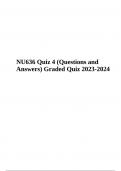 NU 636 Quiz 4 (Questions and Answers) Latest 2023/2024 Graded A+