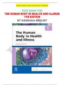 TEST BANK FOR THE HUMAN BODY IN HEALTH AND ILLNESS 7TH EDITION BY BARBARA HERLIHY