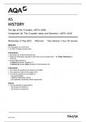 AQA AS HISTORY PAPER 1 2023 (7041/1A: The Age of the Crusades, c1071–1204  Component 1A The Crusader states and Outremer, c1071–1149)
