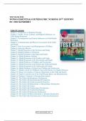 Test Bank For Wong's Essentials of Pediatric Nursing 10th Edition: 9780323353168/ All Chapter 1-30 /Complete A+ Guide
