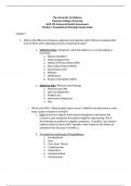 Module 1 Study Guide wtih answers NUR 505 Adv. Health Assessment Exam 1 University of Alabama