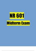 NR 601 Midterm Exam 2023 (100% CORRECT!!)