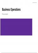 GCSE Business, Operations: Procurement 