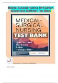 Medical Surgical Nursing 10th Edition Ignatavicius Workman Test Bank. 
