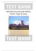 Test Bank For Advanced Accounting 9th Edition, Fischer, Taylor & Cheng Latest Review 2023 Practice Questions and Answers, 100% Correct with Explanations, Highly Recommended, Download to Score A+
