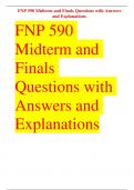 FNP 590  Midterm and  Finals  Questions with  Answers and  Explanations