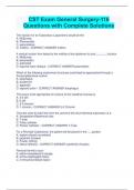 CST Exam General Surgery-116 Questions with Complete Solutions