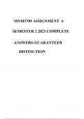 MNM3709 ASSIGNMENT 4 SEMESTER 2 2023 COMPLETE ANSWERS GUARANTEED DISTINCTION