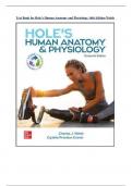 Test Bank for Hole’s Human Anatomy and Physiology 16th Edition Welsh 