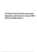GGP 120 Final Exam Questions and Answers Latest 2023/2024 (Score A+)