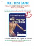 Test Bank for The Language of Medicine 12th Edition By Davi-Ellen Chabner, All Chapter 1-22, A+ guide.