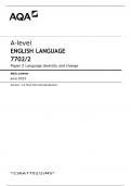 ENGLISH LANGUAGE 7702/2 Paper 2	Language diversity and change Mark scheme June 2023