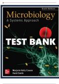 Microbiology A Systems Approach 6th Edition Cowan Test Bank ISBN: 9781260258998