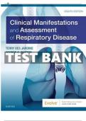 Test Bank for Clinical Manifestations and Assessment of Respiratory Disease 8th Edition by Des Jardins ISBN NO;0323553699 Complete Guide