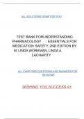 Understanding Pharmacology Essentials for Medication Safety, 2nd Edition by M. Linda Workman & LaCharity | Complete Test Bank| Updated! ISBN : 9780323793513