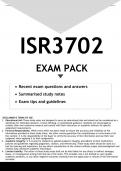 ISR3702 EXAM PACK 2023 - DISTINCTION GUARANTEED 