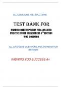 Test bank for pharmacotherapeutics for advanced practice nurse prescribers 5th-ed Woo Robinson all chapters