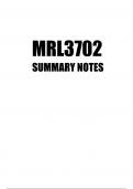 MRL3702 SUMMARY NOTES