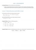 Chemistry for Engineers - Study Guide