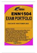 ENN1504 PORTFOLIO EXAM OCT-NOV2023 (18 OCT)