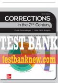 Test Bank For CORRECTIONS IN THE 21ST CENTURY, 9th Edition All Chapters - 9781260805253