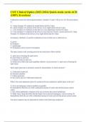 COT Clinical Optics (2023-2024) Quick study cards ACB (100% Errorless)