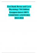 Test Bank Berne and Levy Physiology 7th Edition Koeppen-latest-100% VERIFIED ANSWERS 2023-2024