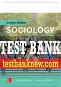 Test Bank For Experience Sociology 4/e, 4th Edition All Chapters - 9781259702730