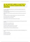 AP US HISTORY AMSCO CHAPTER 13 MULTIPLE CHOICE QUESTIONS AND ANSWERS|GUARANTEED SUCCESS
