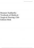 Brunner & Suddarth's Textbook of Medical-Surgical Nursing 15th Edition Hinkle Test  Bank
