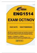ENG1514 EXAM OCT/NOV 2023