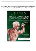 Test Bank for Physical Examination and Health Assessment 9th Edition by Carolyn Jarvis, Ann Eckhardt / All Chapters 1-32 / Full Complete