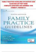 Family Practice Guidelines 5th Edition Cash  Glass Mullen Test Bank (9780826135841)  COMPLETE QUESTIONS AND ANSWERS 100%  CORRECT| GRADED A+
