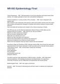 NR-503 Epidemiology Final Exam Questions And Answers 