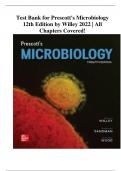 Test Bank for Prescott's Microbiology 12th Edition by Willey 2022 | All Chapters Covered!