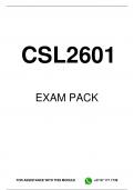 CSL2601 EXAM PACK 2024